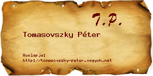 Tomasovszky Péter névjegykártya